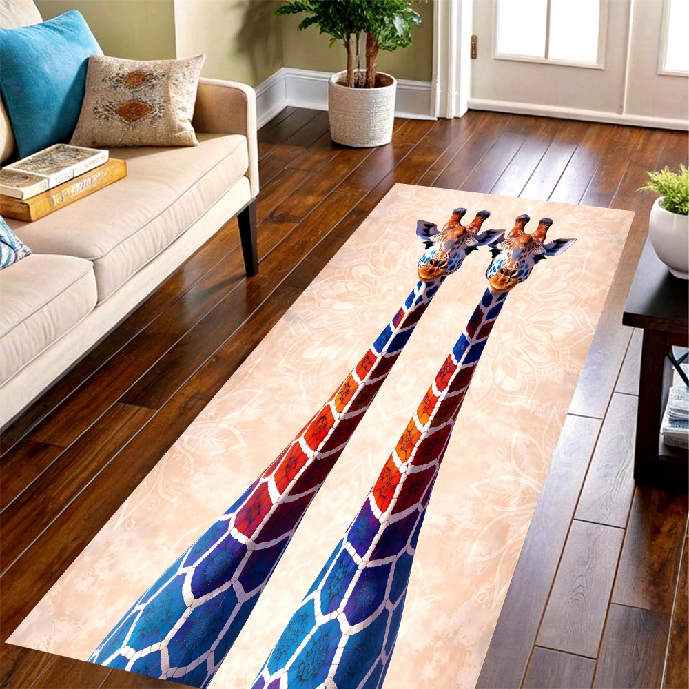 Wholesale Commercial Printing - Gradient Giraffe Long Runner Rug, schattige