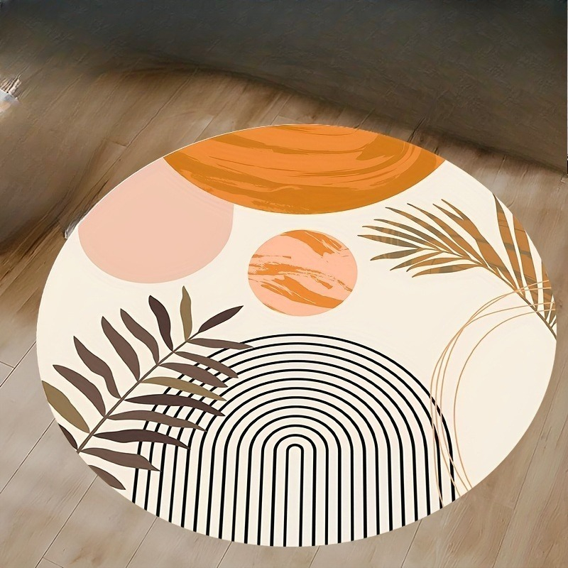 Wholesale Commercial Printing - Mid-Century Modern rond vloerkleed in warm