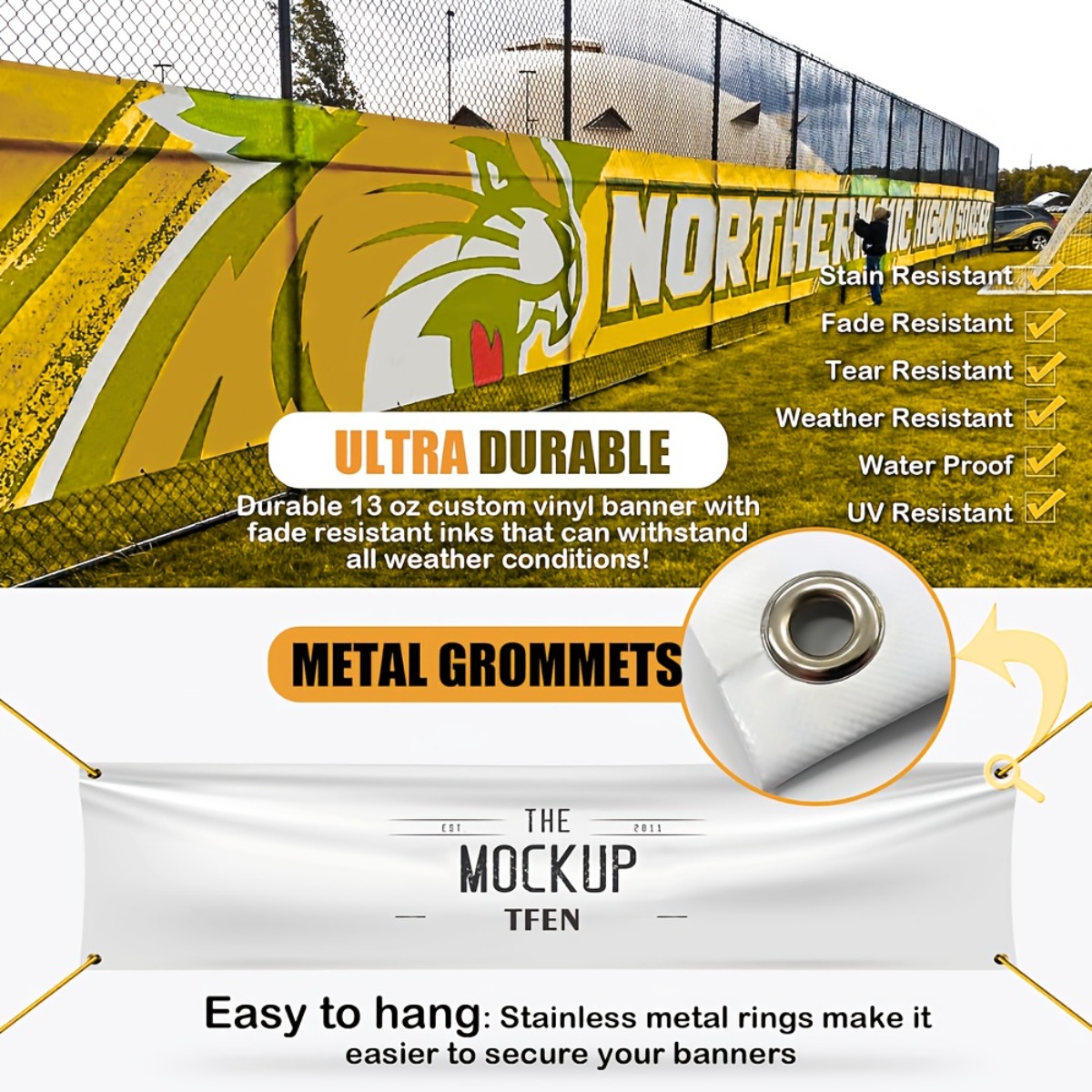 Op maat gemaakte vinylbanner m - Commercial Vinyl Printing recensie en prijs